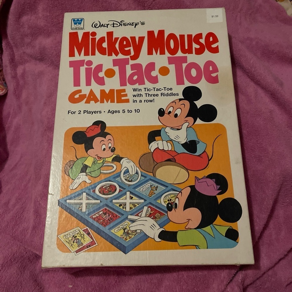 Disney Mickey Mouse Tic-Tac-Toe Game 1977